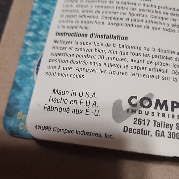 Vtg Compac Safe T Shapes Dolphins Nonslip Safety Applique Bathtub Stickers Lot 2 - Picture 6 of 6